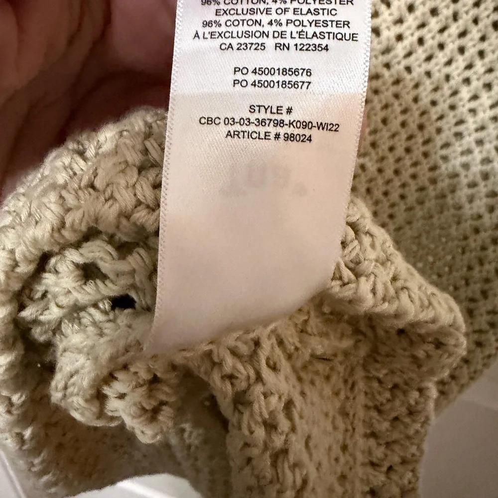 TNA‎ x ARITZIA dundas open knit sweater vest tan size large